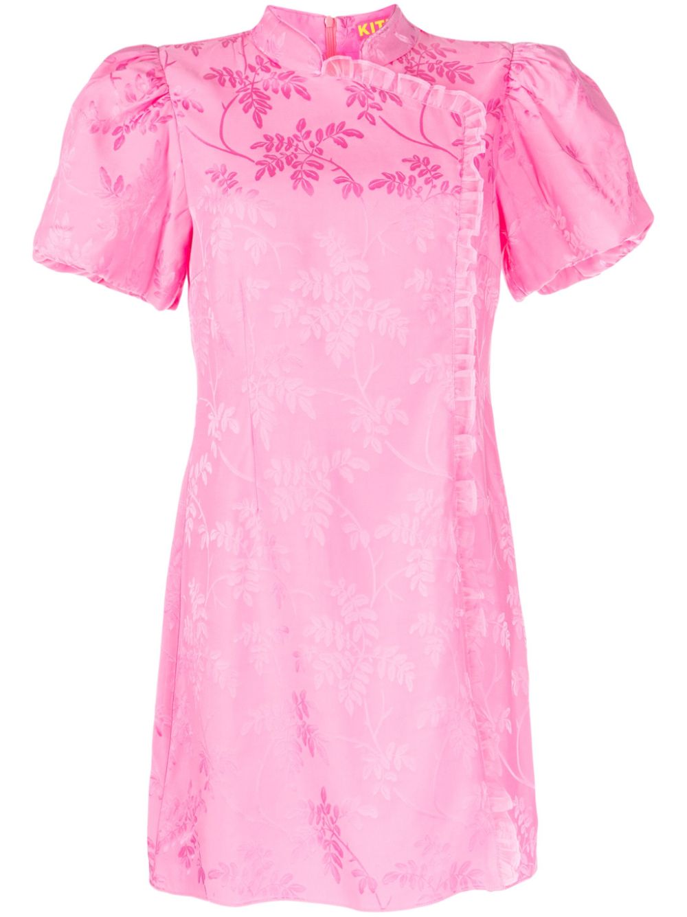 Philippa patterned-jacquard minidress - Pink
