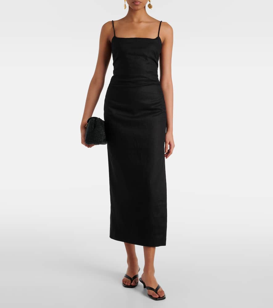 Linen midi dress