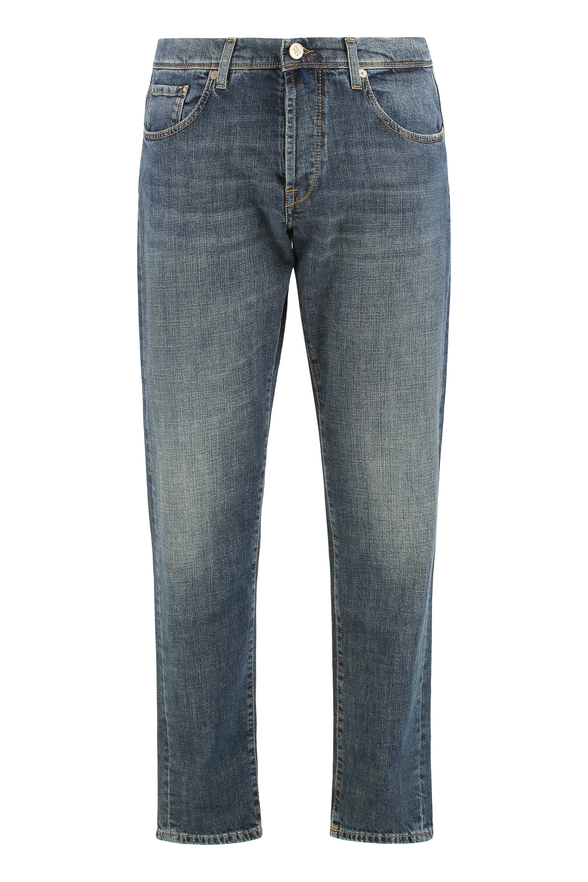 Slim-Fit Five-Pocket Jeans in Denim