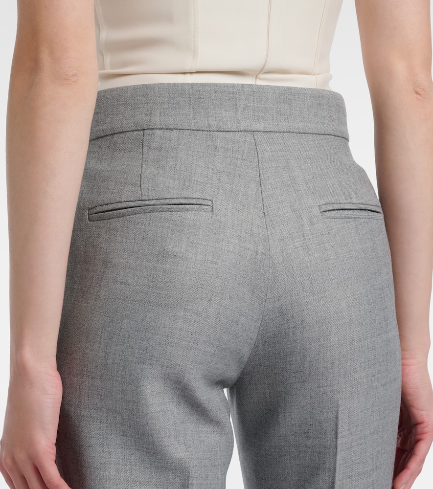 Mid-rise straight pants