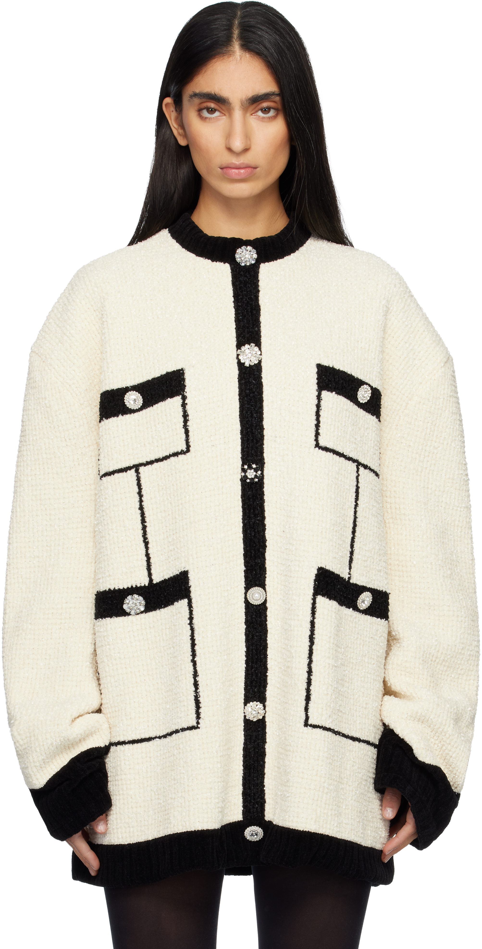 Off-White Covered Tweed Sweater