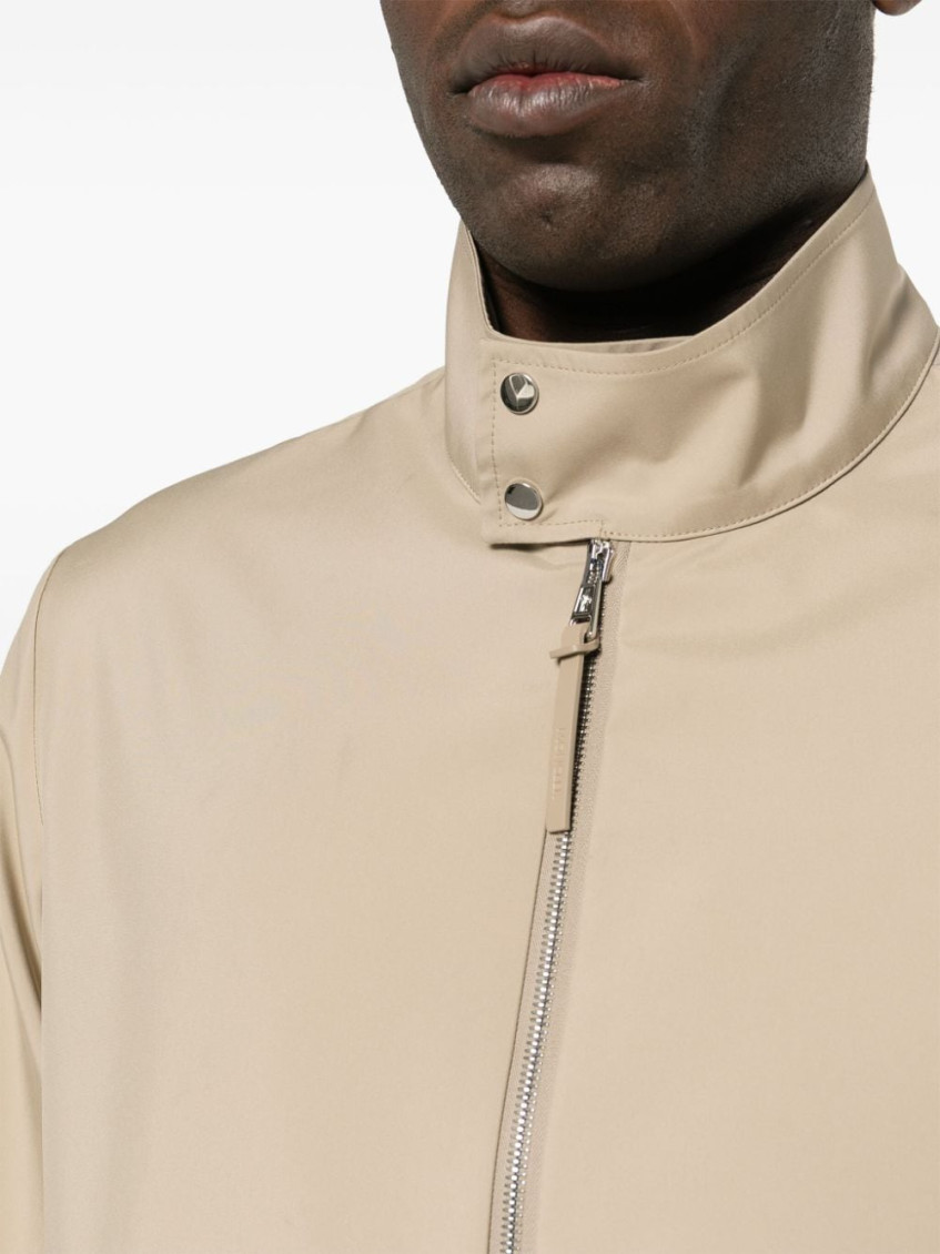 Beige Logo Patch Jacket