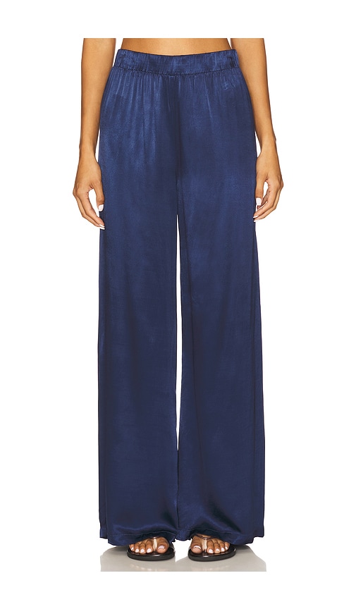 LA Made Call Chill Silky Wide Leg Long Pant in Dark Night.  XL also in L, M