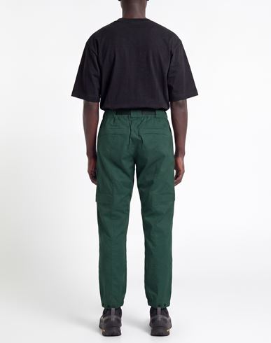 Man Pants Emerald green Size L Cotton, Elastane