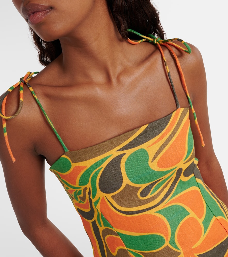 Faithfull Ysla printed linen minidress