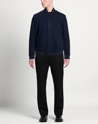 Man Jacket Navy Size 36 Polyester, Viscose, Wool