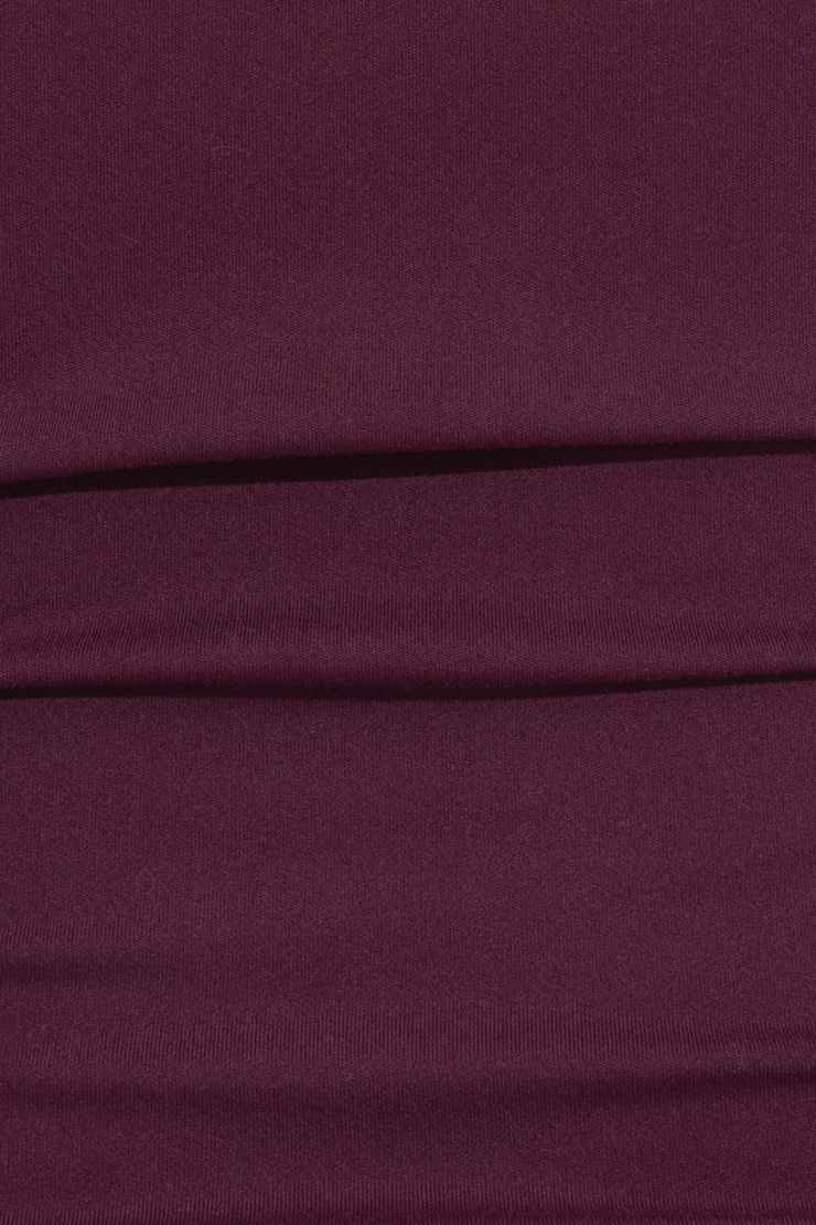 Sleek Short Sleeve Polo Top - Burgundy - Women Clothing