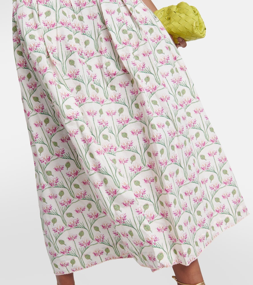 Otoño Trebol floral midi dress