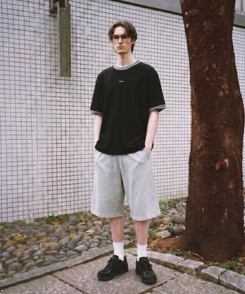 Soft Mesh Sweat Bermuda Pants Gray