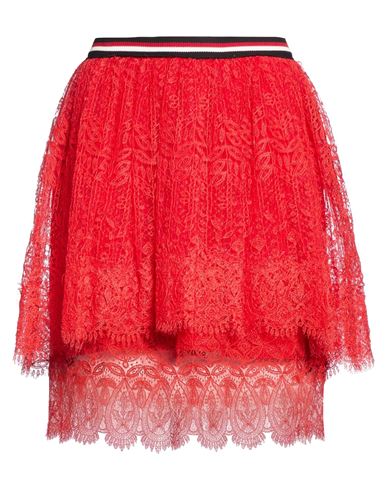 Woman Mini skirt Red Size 6 Polyester, Polyamide, Cotton
