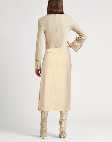 Woman Midi skirt Beige Size 6 Virgin Wool