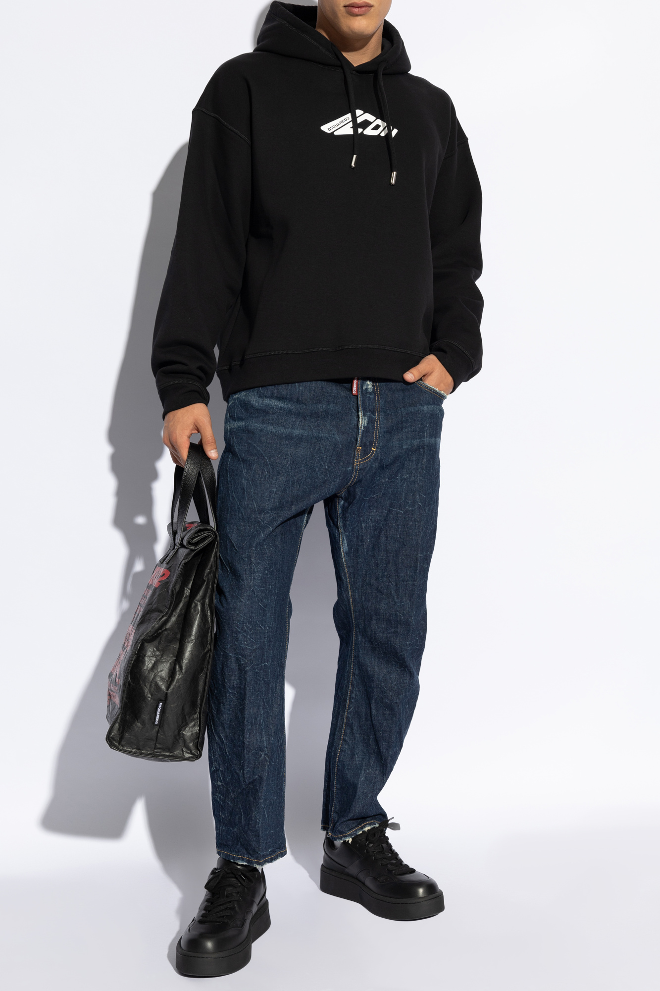 Sweatshirt With Logo, Men's, Black