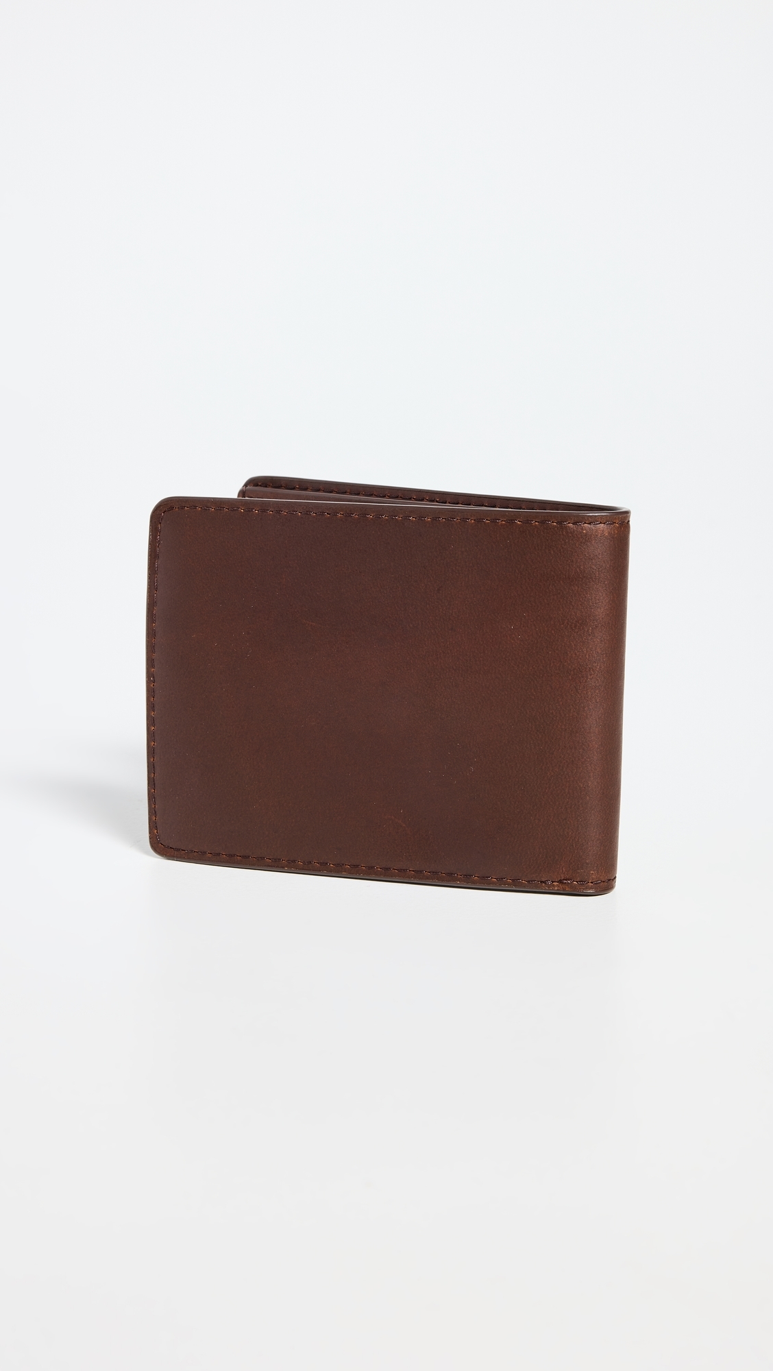 Leather Bifold Wallet Medbrown One Size