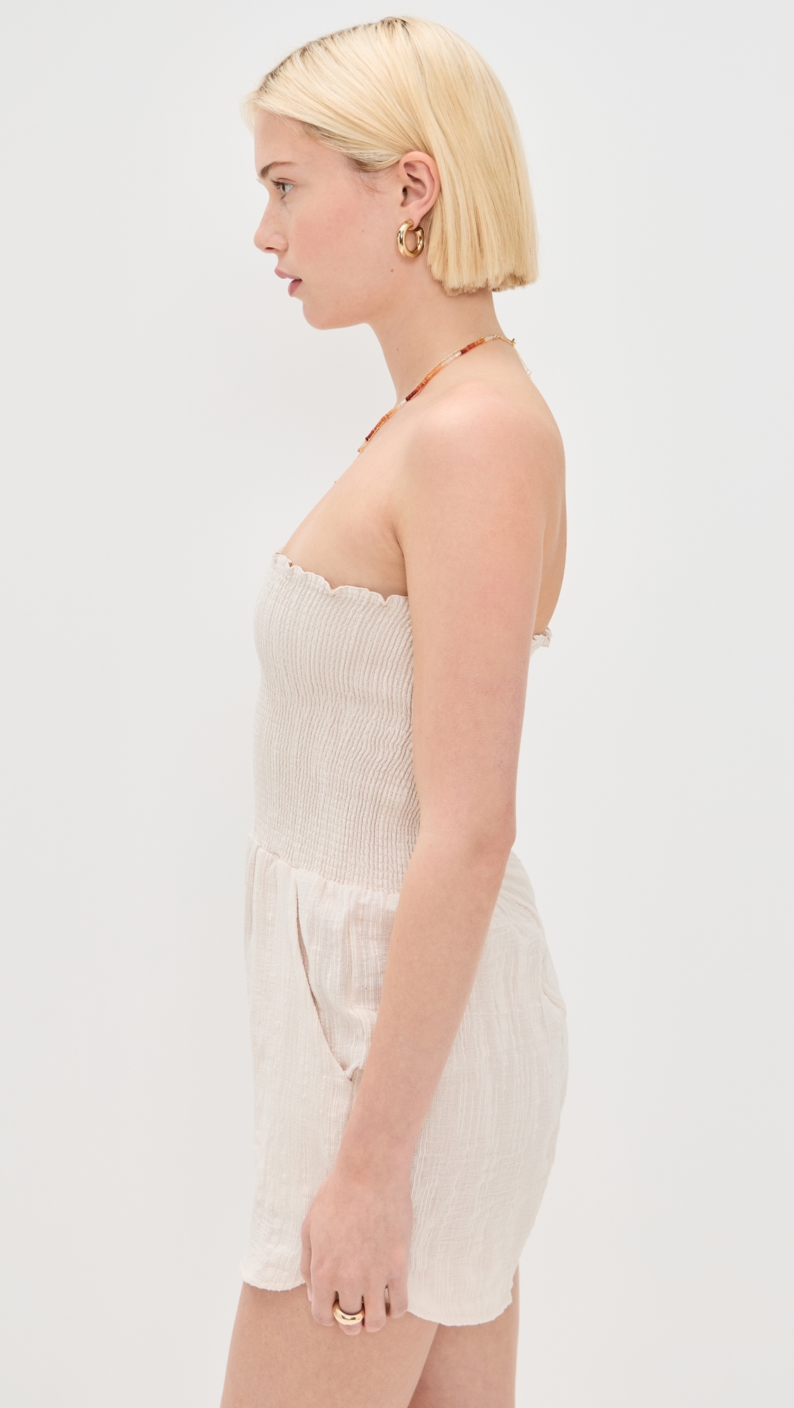 Torey Romper Beige Canvas