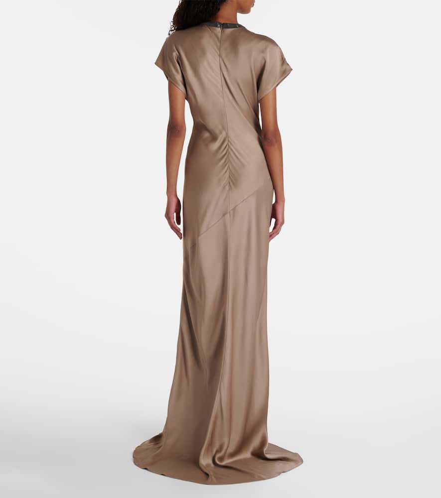 Monili satin gown