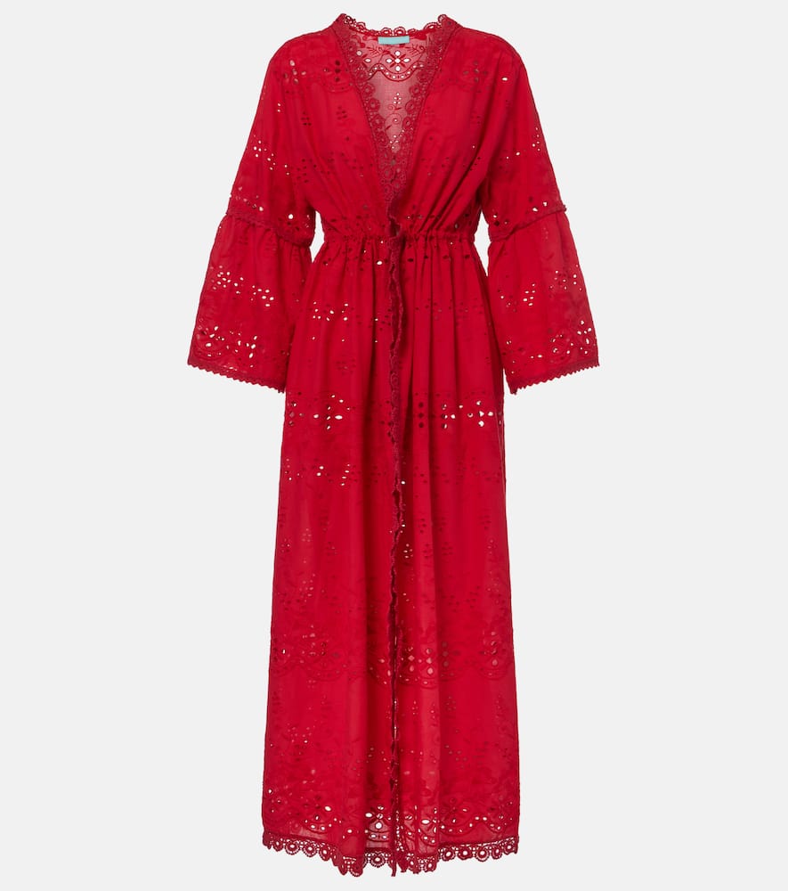 Tallulah embroidered cotton kaftan