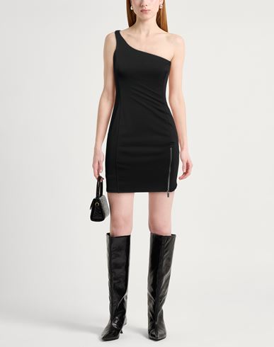 Woman Mini dress Black Size L Polyester, Elastane