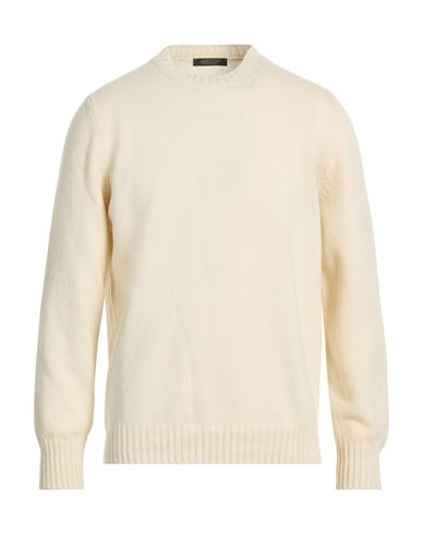 Man Sweater Cream Size 40 Cashmere