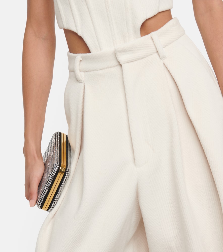 High-rise wide-leg pants