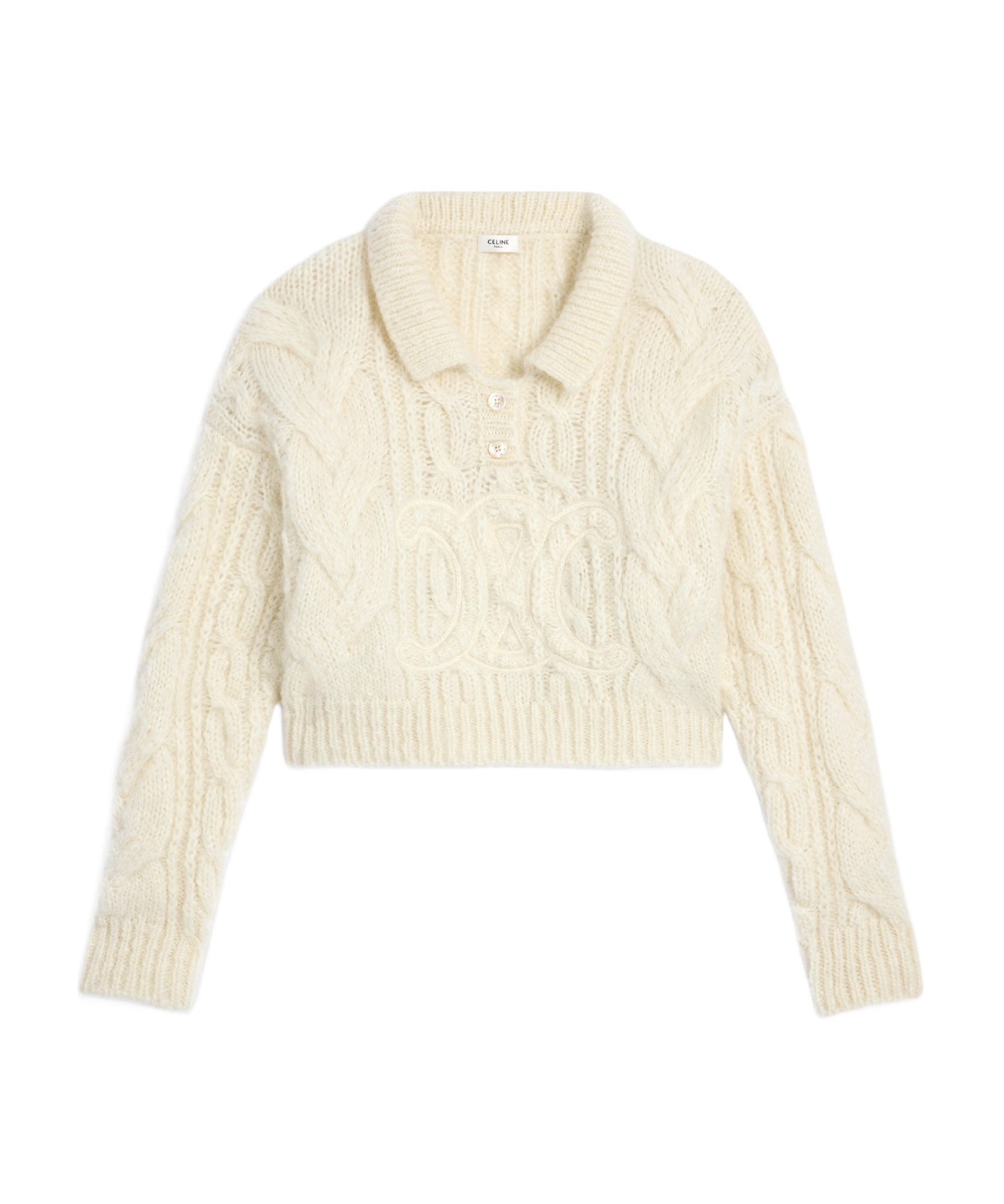 Sweater IN aran mohair and wool