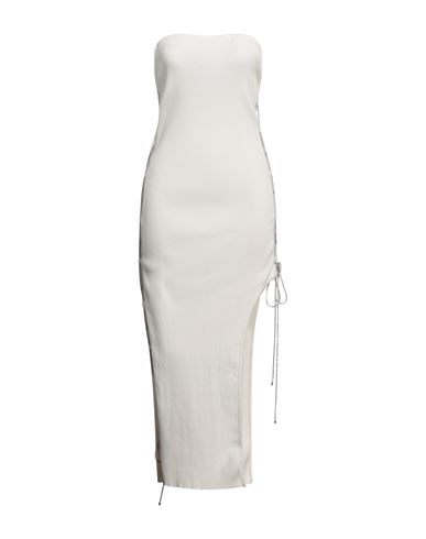 Woman Midi dress Ivory Size 4 Cotton, Elastane