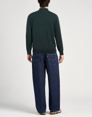 Man Sweater Dark green Size 38 Cashmere