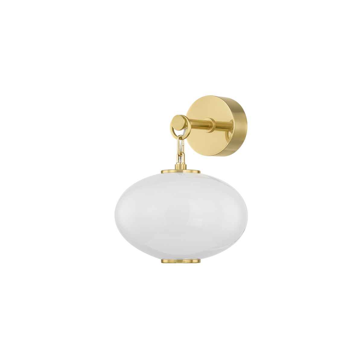 Vintage Polished Brass LED Wall Sconce from the Nephele Collection