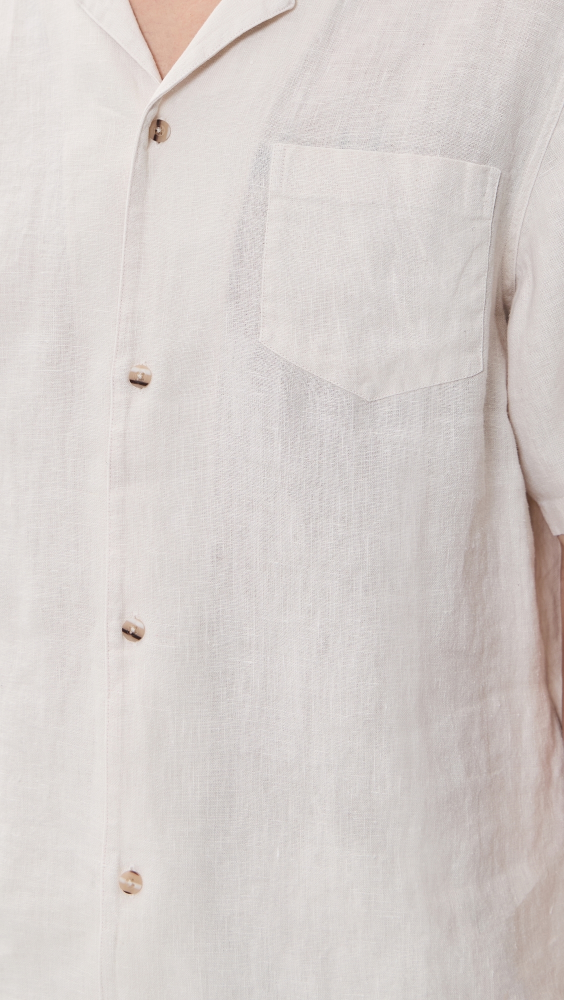 Bather Pearl Linen Shirt White
