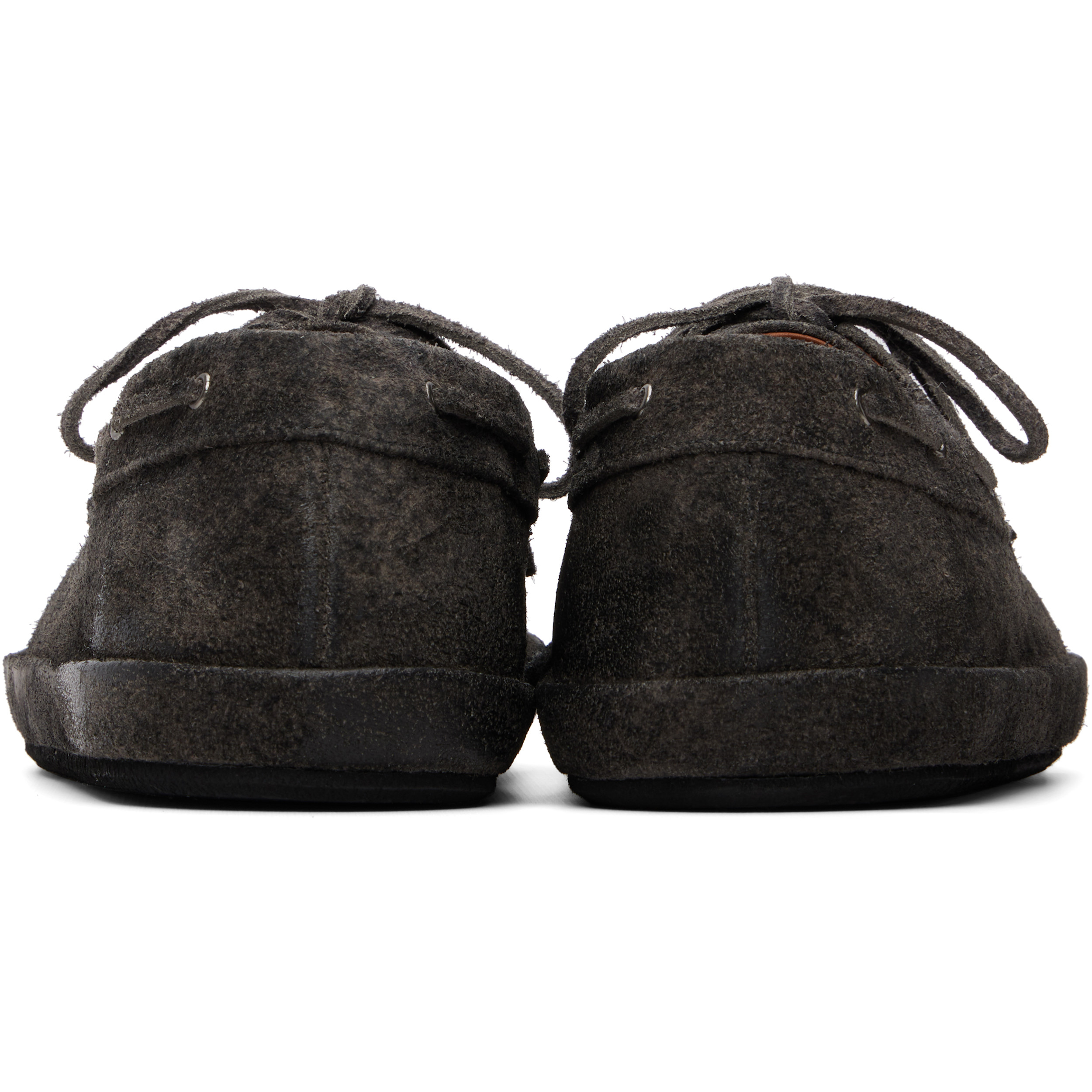 Black Scatopelle Suede Boat Shoes