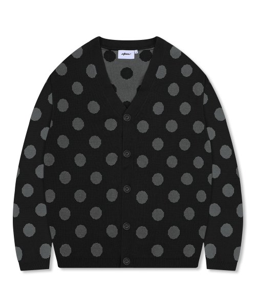 XTK160 Dot V-Neck Knit Cardigan