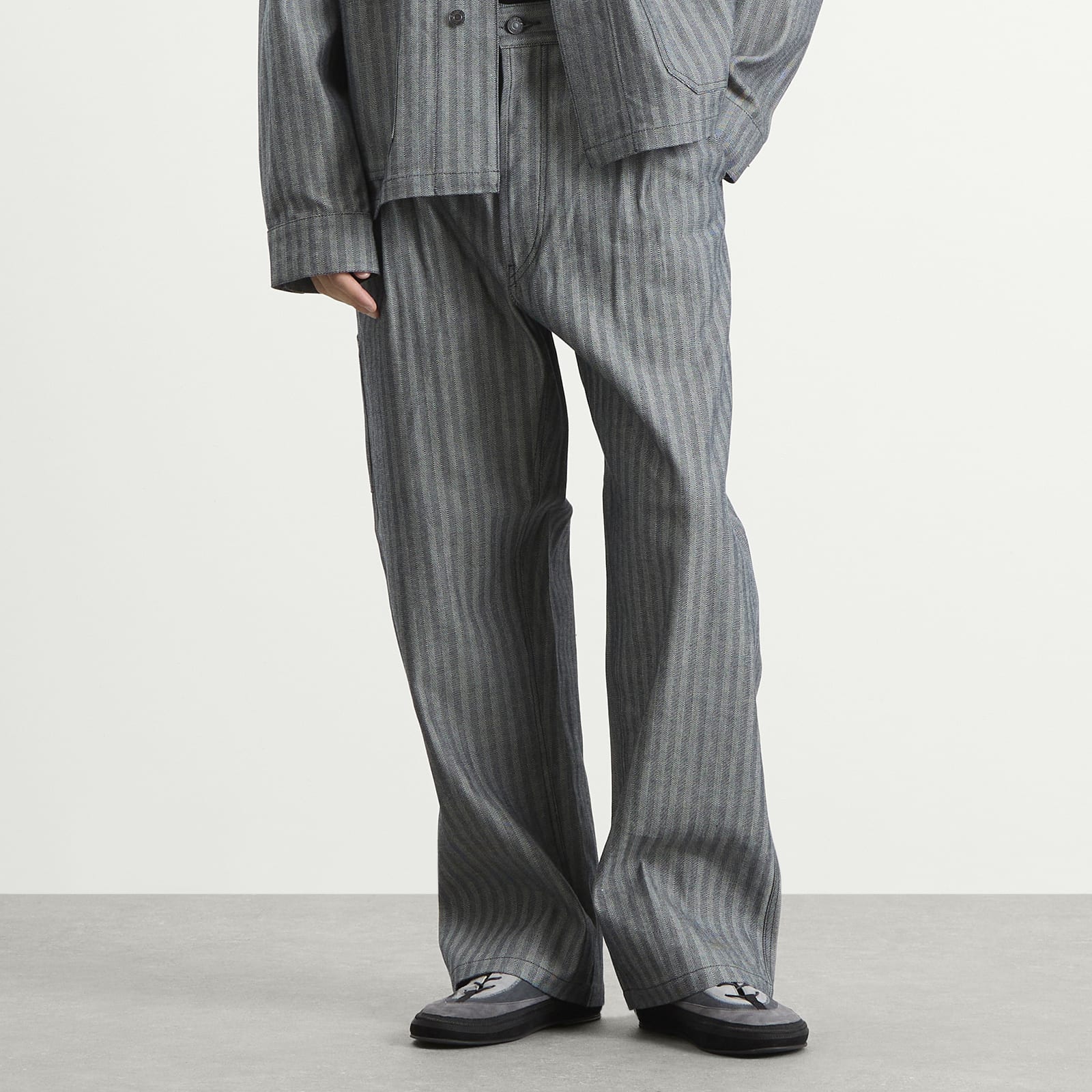 Men's Herringbone Contruction Pants Raw Denim