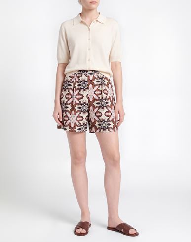 Woman Shorts & Bermuda Shorts Ivory Size 4 Viscose, Nylon