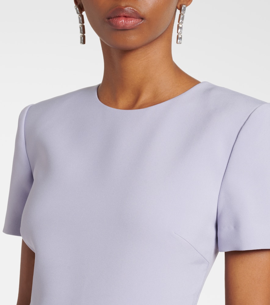 Peplum crêpe midi dress