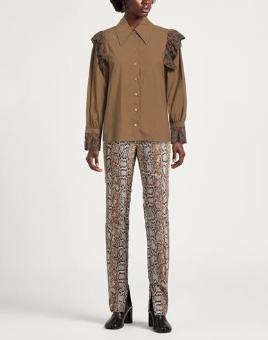 Momoní Woman Shirt Camel Size 2 Cotton