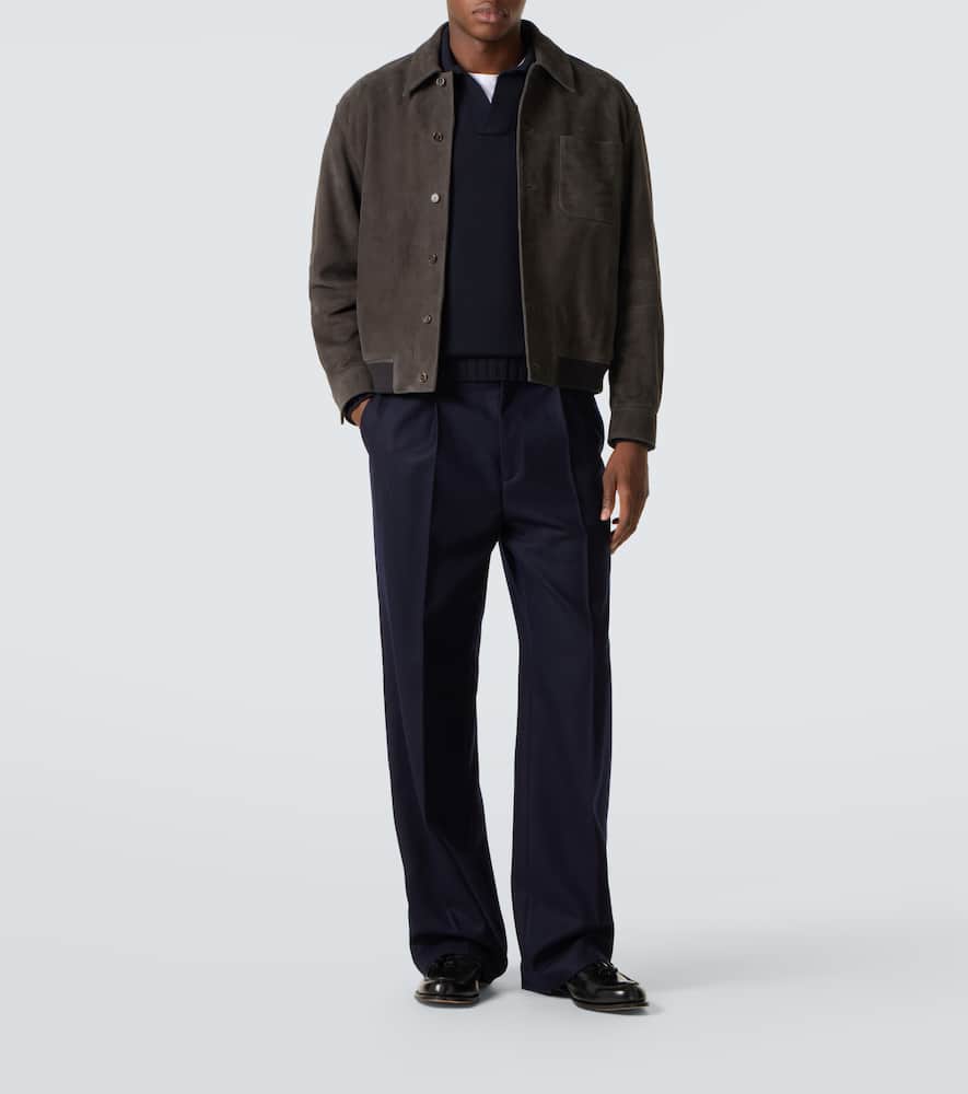 Wool polo sweater