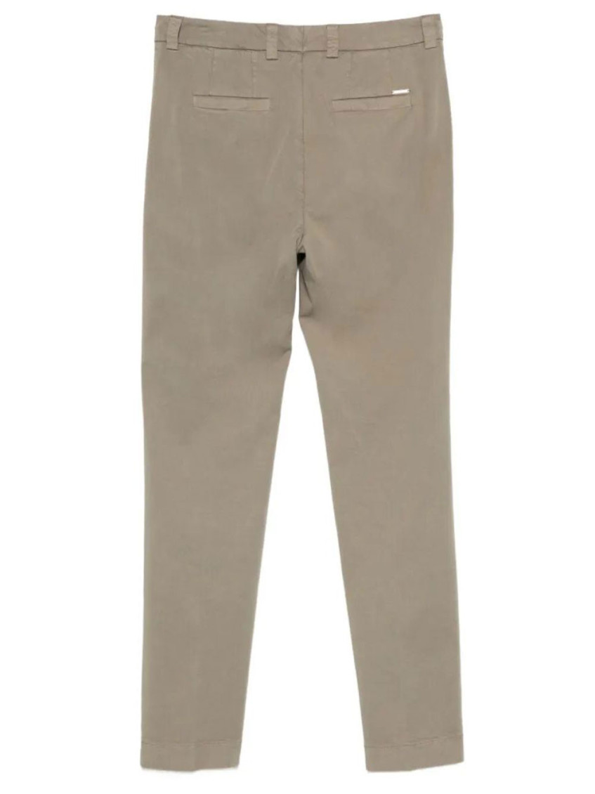 Green Straight Leg Cotton Trouser