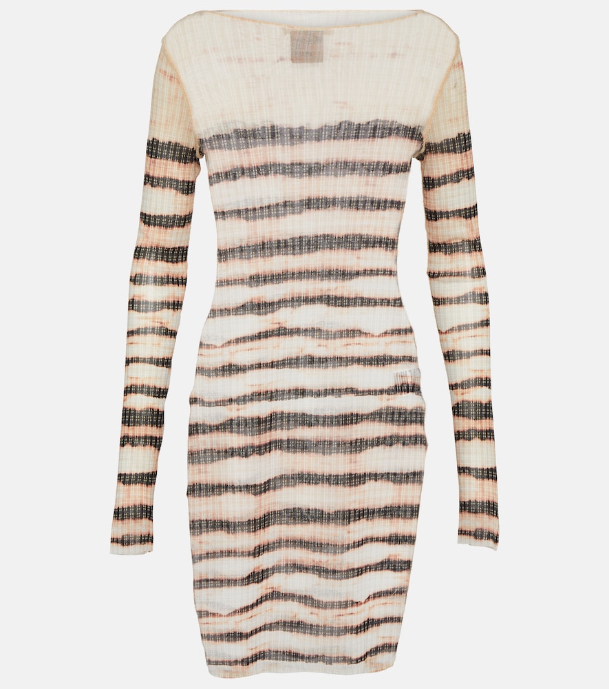 X KNWLS striped minidress