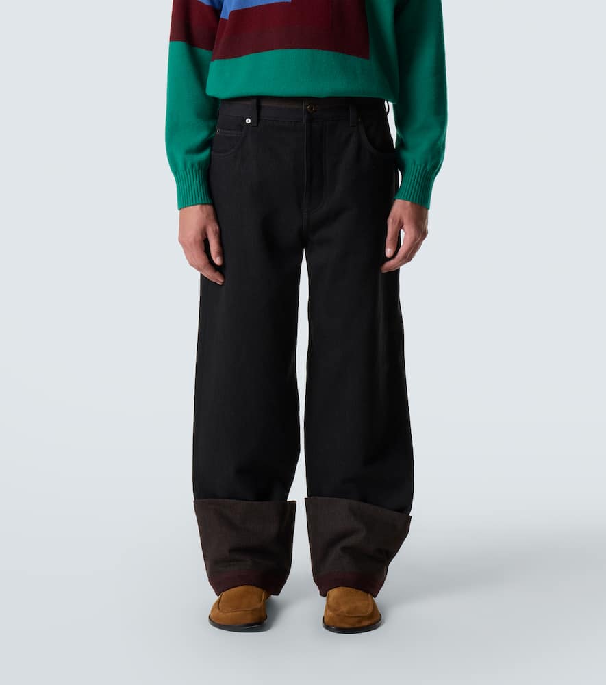 Mid-rise straight jeans
