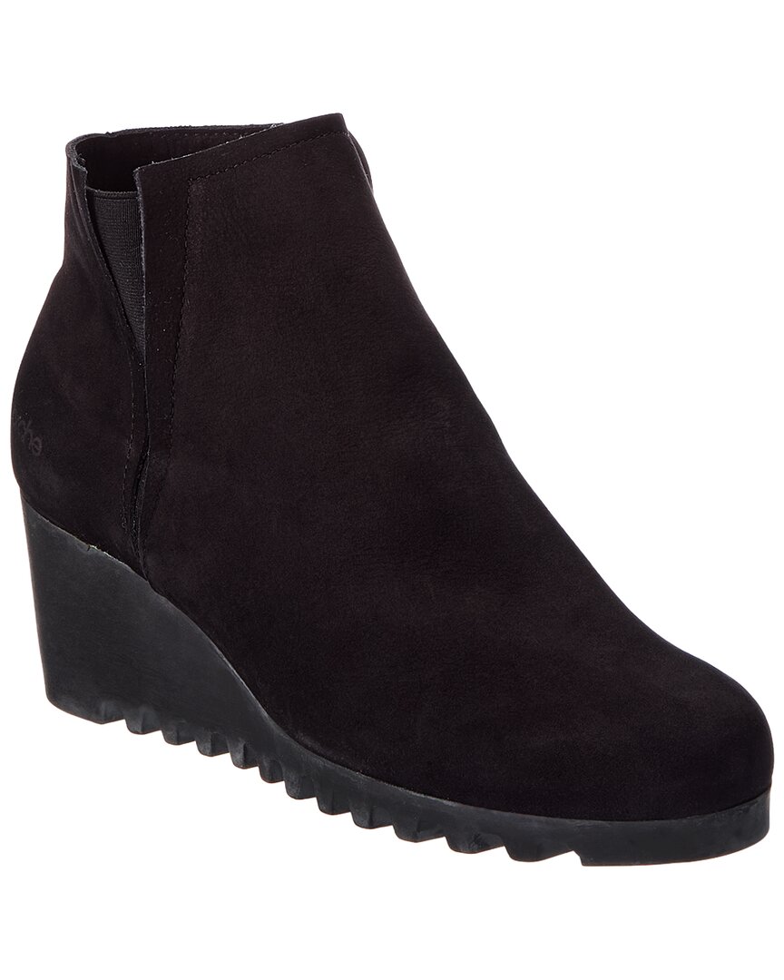 Larkya Leather Wedge Bootie