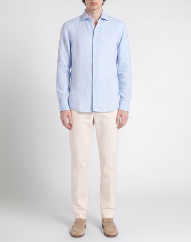 Stenströms Man Shirt Sky blue Size M Linen