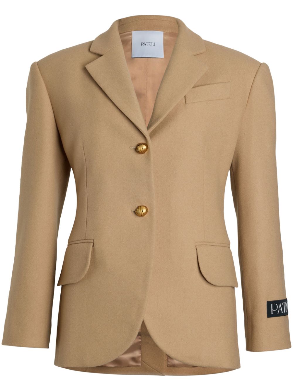 Single-breasted virgin-wool blazer - Neutrals