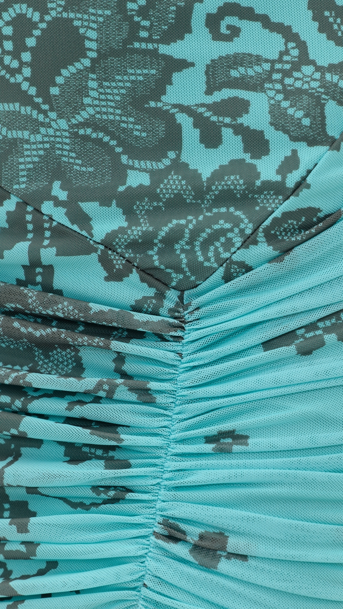 Mirza Mini Dress Turquoise Crochet