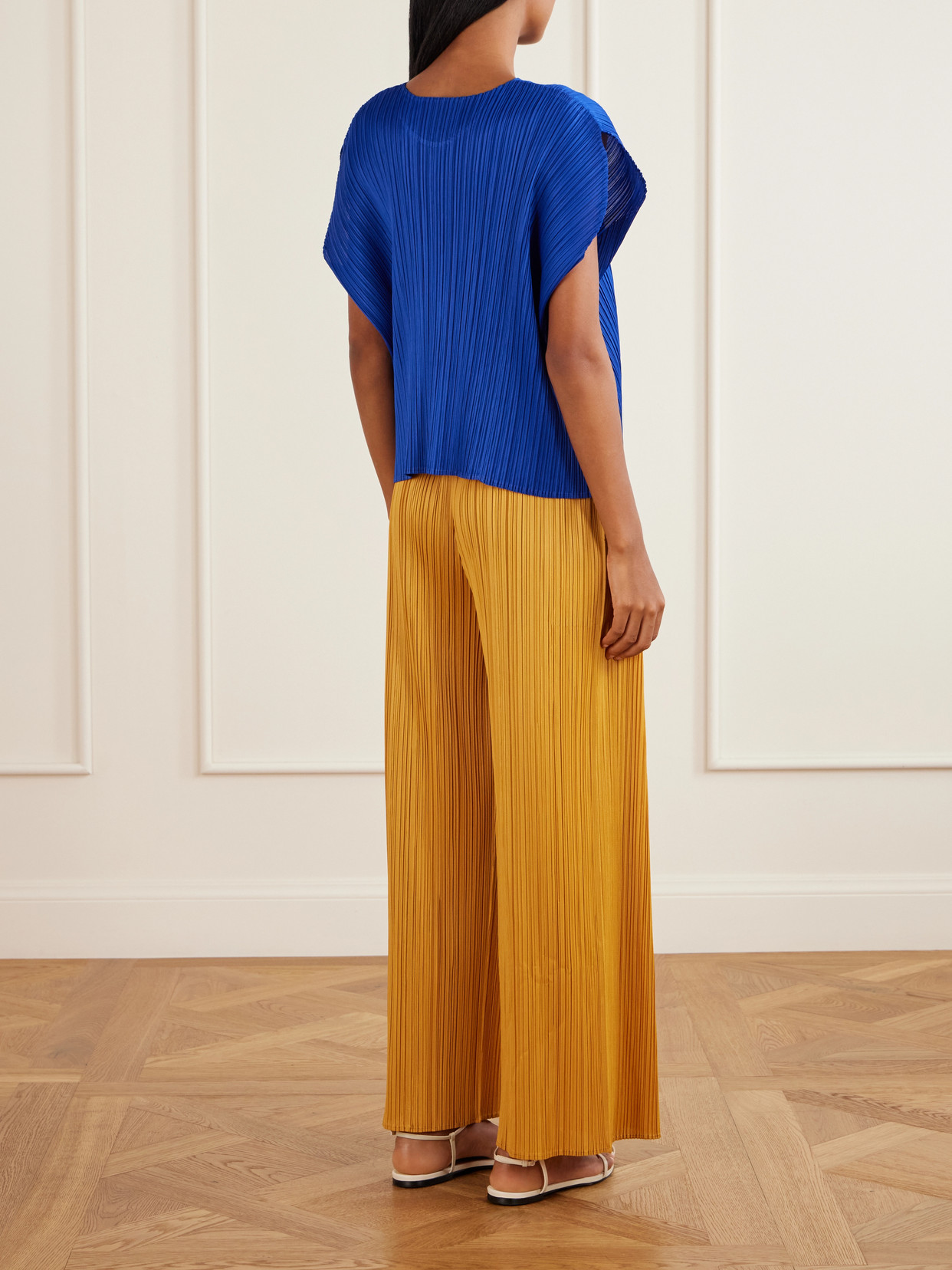 Plissé Blouse - Blue