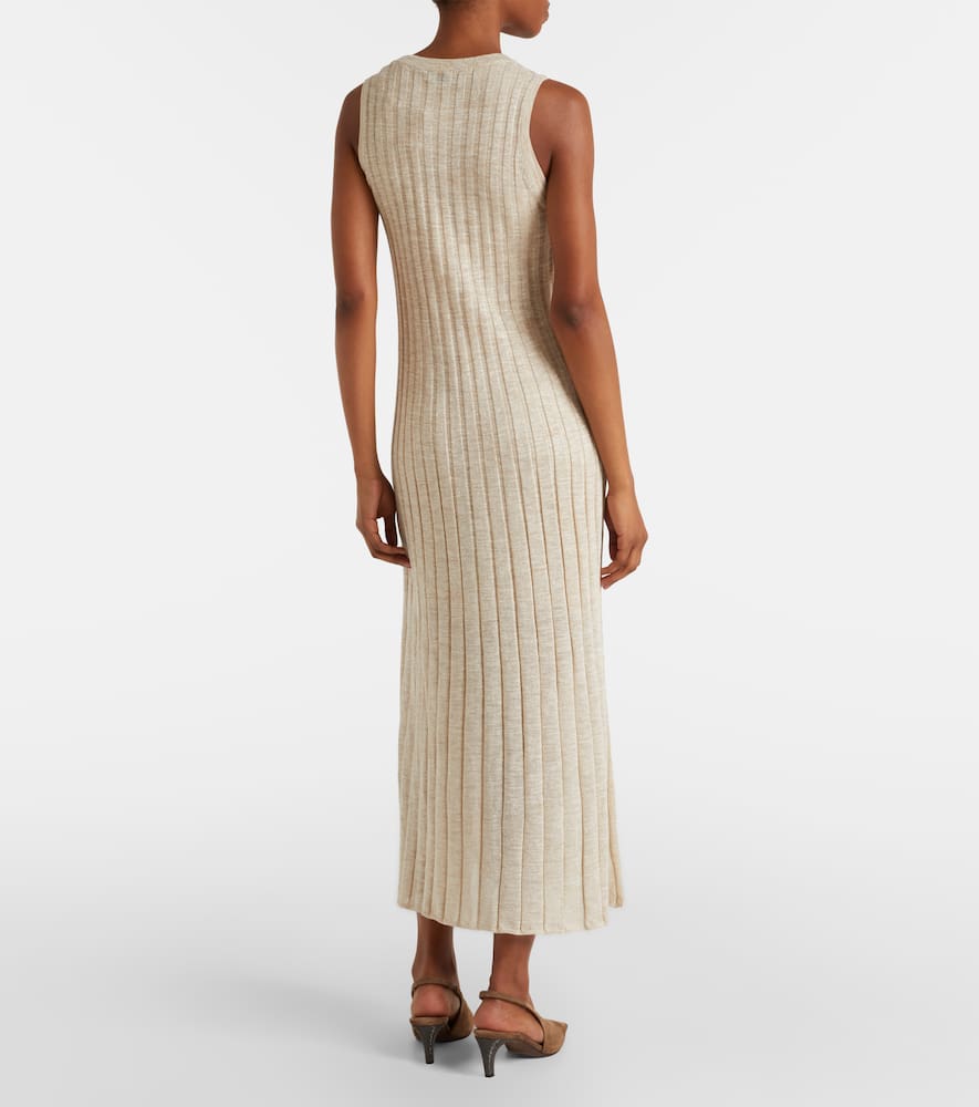 Ribbed-knit maxi dress