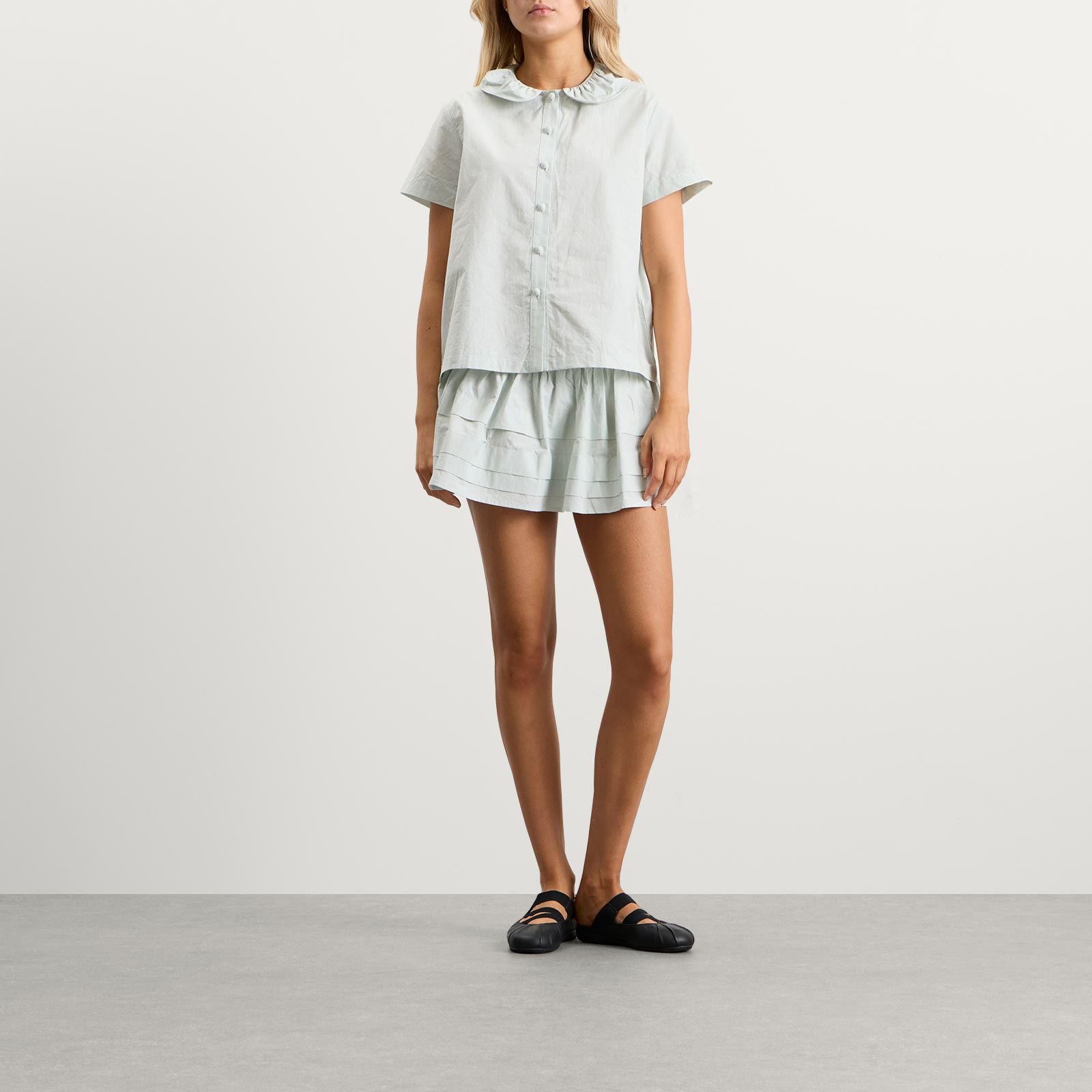 Women's Esme Button Shirt Mint
