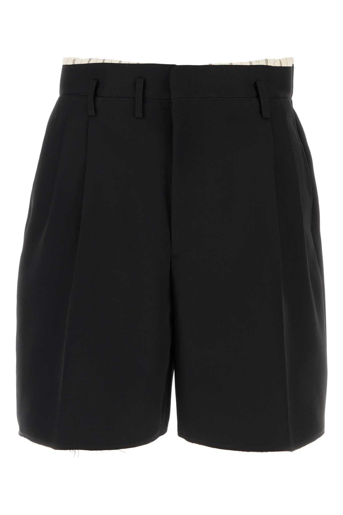 Wool Bermudas — Black