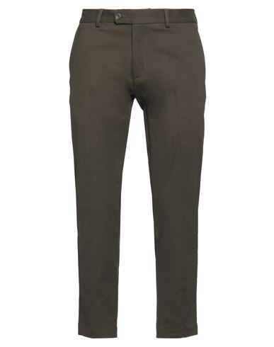 Patrizio Piscaglia Man Pants Military green Size 38 Cotton, Elastane