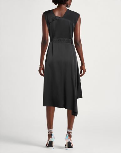 Woman Midi dress Black Size 6 Rayon, Virgin Wool, Elastane