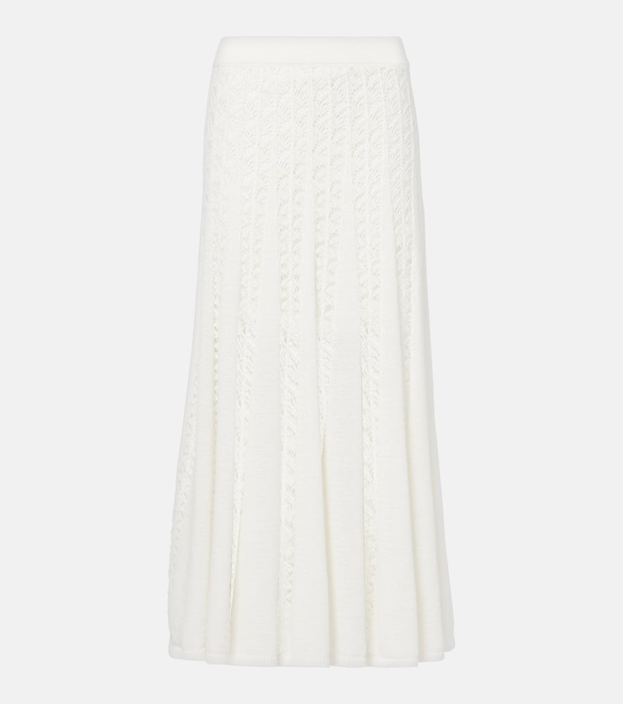 Zimmermann Wylie Flared Knit crochet cotton maxi skirt