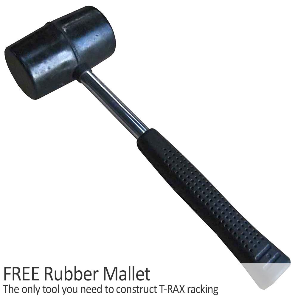 5 x 90cm Blue Warehouse Storage Bays / Garage Shed Shelving / Utility Rack + FREE Rubber Mallet